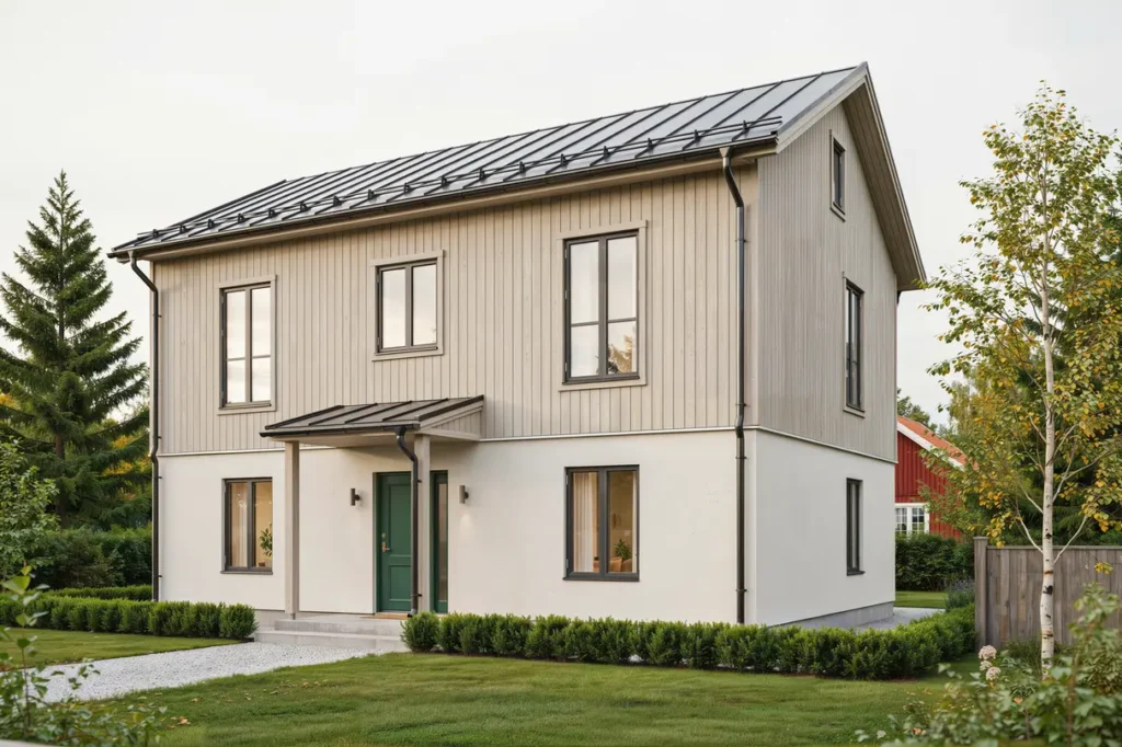 renovering av fasad och till ggsisolering p villa i grevie